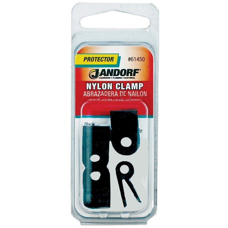 Jandorf 61450 Cable Clamp, 3/16 in Max Bundle Dia, 1/2 in W, Nylon, Black