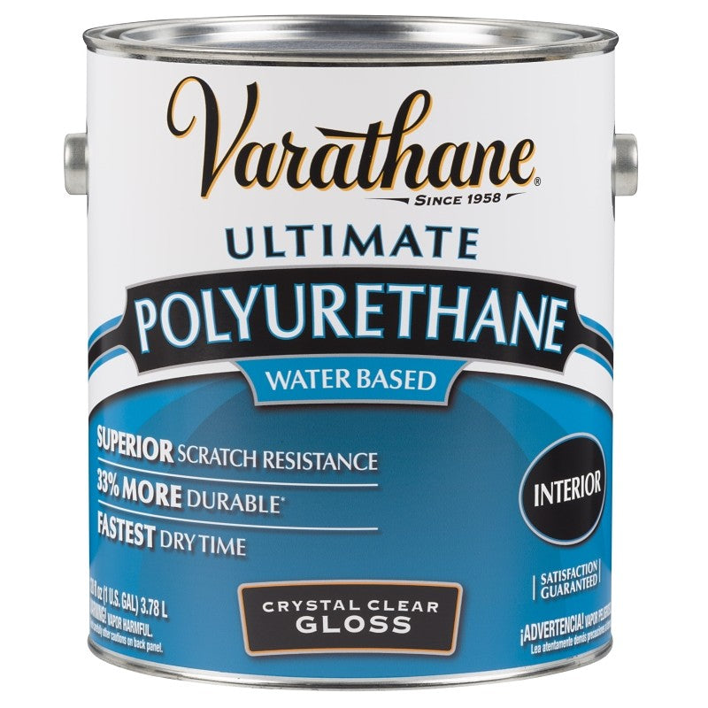 Rust-Oleum 200031 Polyurethane, Gloss, Liquid, Crystal Clear, 1 gal, Can