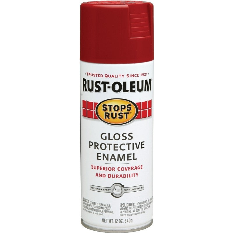 Rust-Oleum 7765830 Rust Preventative Spray Paint, Gloss, Regal Red, 12 oz, Can