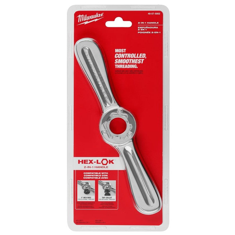 Milwaukee 49-57-5002 Tap and Die Threading Handle​, 1 in Tap/Die, 11 in L, Metal, Ergonomic Grip Handle