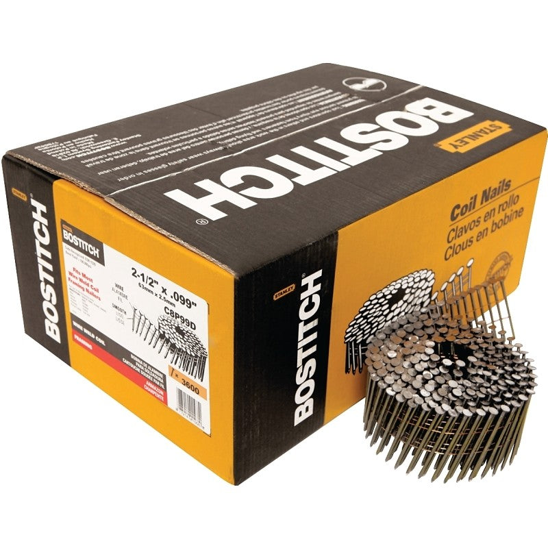 Bostitch C8P99D Framing Nail, 2-1/2 in L, Smooth Shank