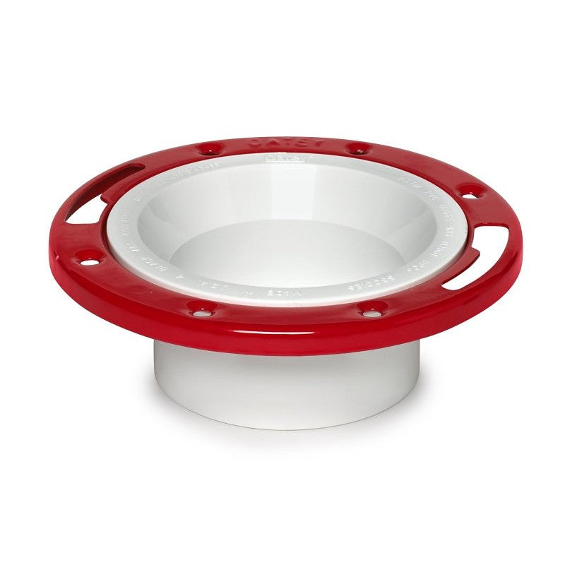 Oatey 43513 Closet Flange, 4.94 in ID x 7.02 in OD x 2.04 in W Dimensions, 3, 4 in Connection, PVC, White