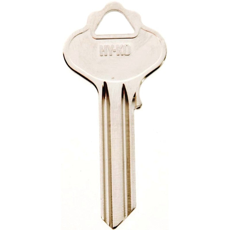 Hy-Ko 11010IN33 Key Blank, Brass, Nickel, For: ILCO Cabinet, House Locks and Padlocks, IN33 Key Number (Pack of 10)