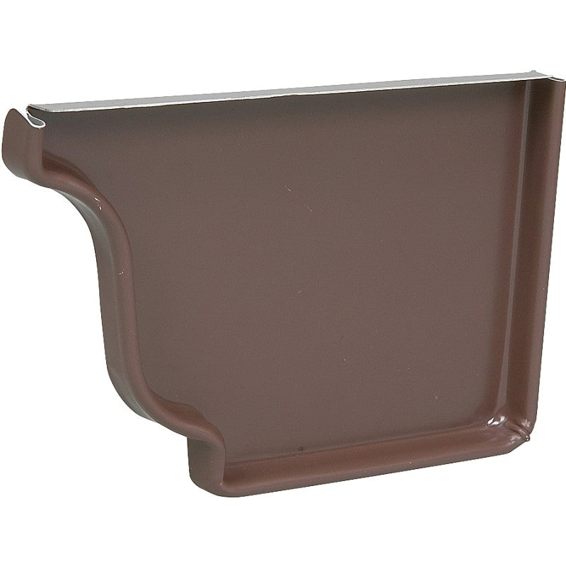 Amerimax 2520619 Gutter End Cap, 5 in L, Rubber, Brown, For: 5 in K-Style Gutter System