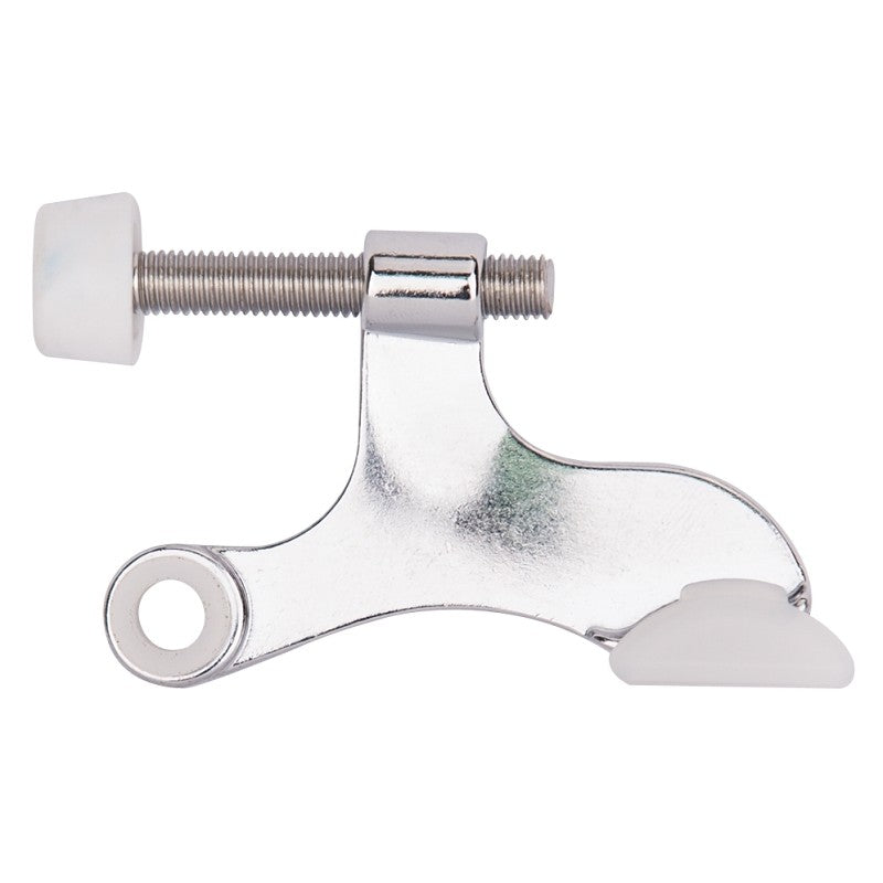 ProSource H20-B042C-PS Deluxe Hinge Pin Door Stop, 2-5/8 in Projection, Die-Cast Zinc & Plastic, Chrome