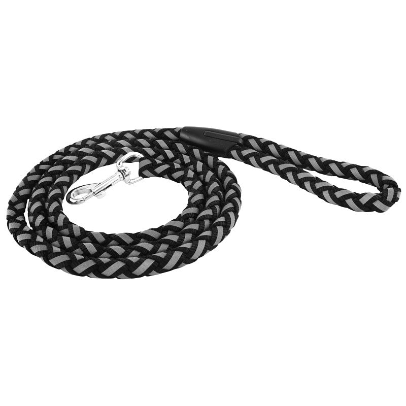 Ruffin'It 80132-1 Reflective Safety Leash, 6 ft L, 5/8 in W, Nylon, Black, L