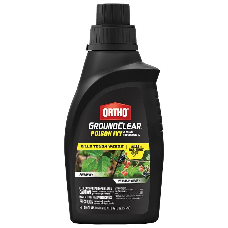 Ortho GroundClear 0475905 Brush Killer, Liquid, Clear, 32 oz Bottle