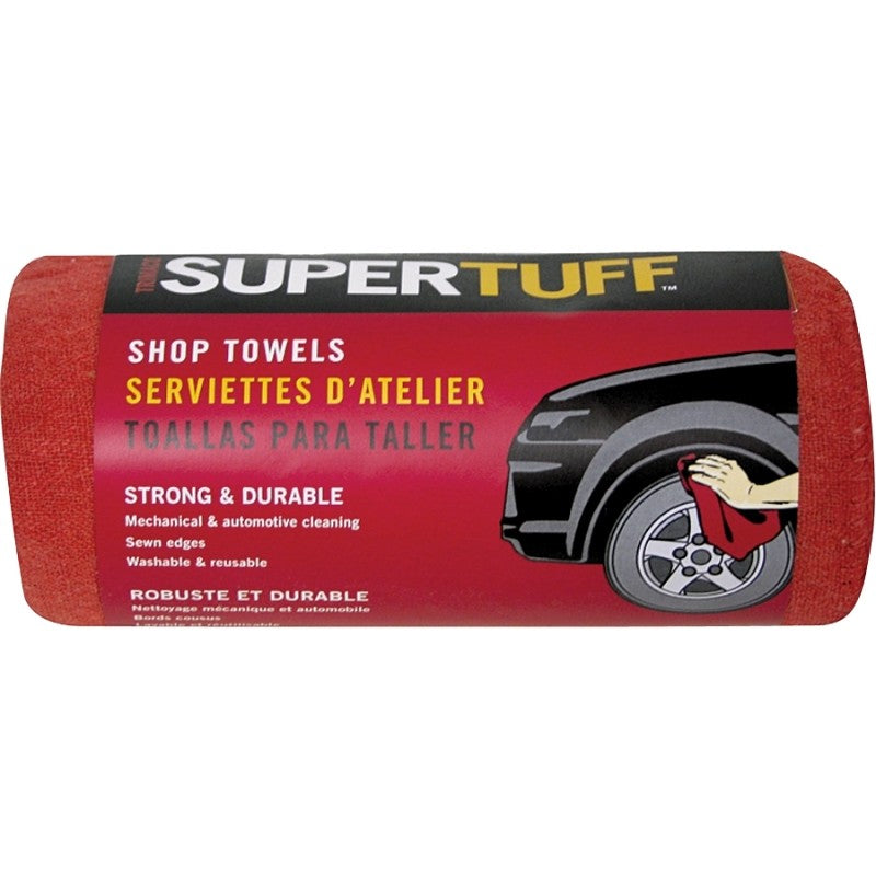Trimaco SuperTuff 32006 Shop Towel, 14 x 14 in, Red