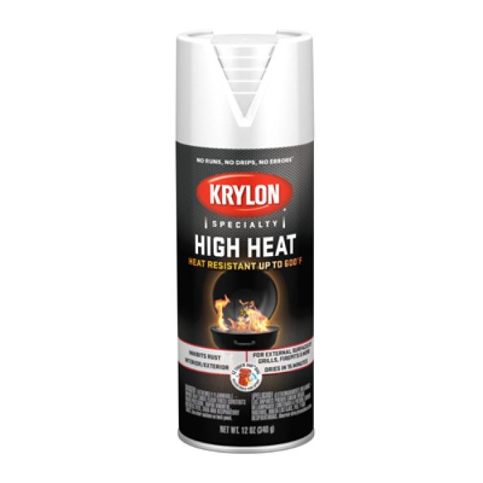 Krylon K01505777 Spray Paint, 12 oz Can, 20 sq-ft Coverage Area, Solvent Base, Flat, White