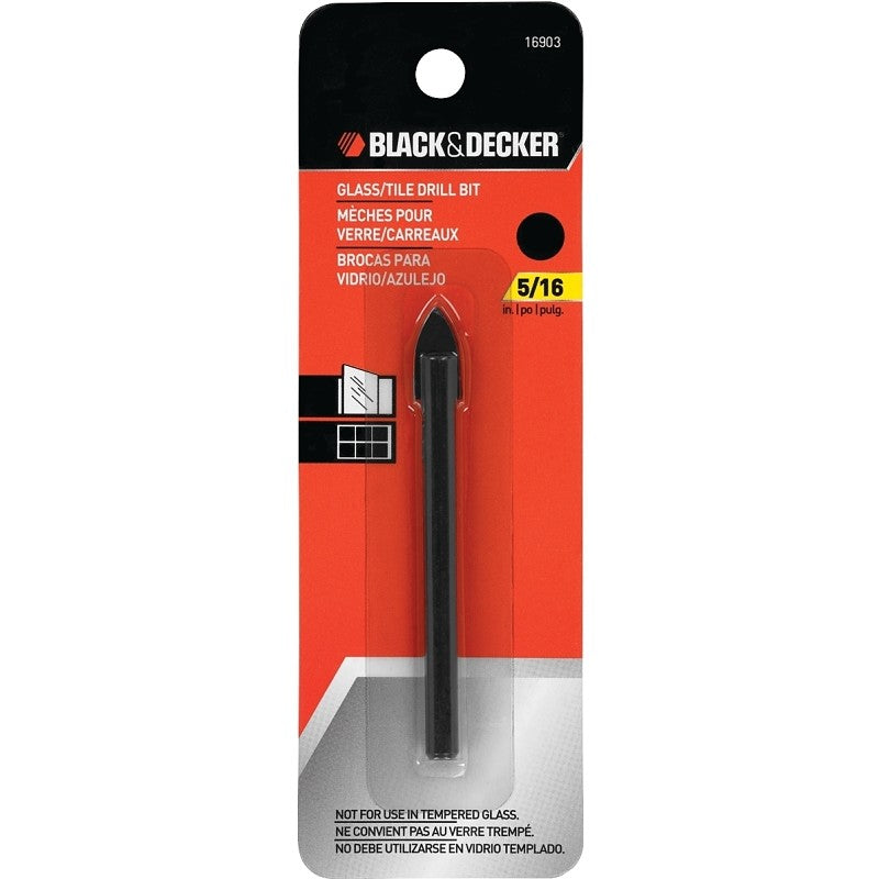 Black+Decker 16903 Drill Bit, 5/16 in Dia, 3 in OAL, 5/16 in Dia Shank