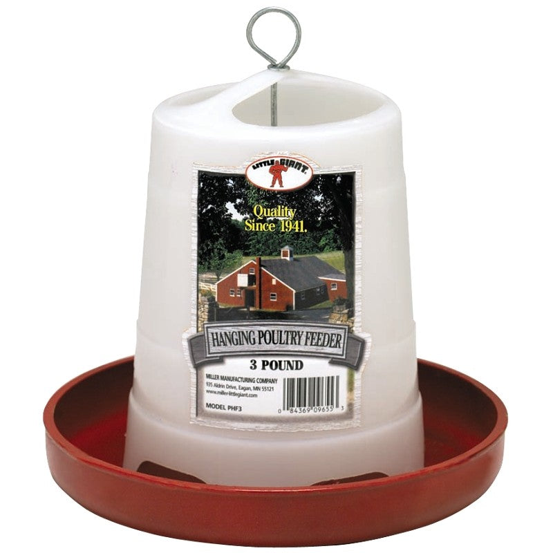 Little Giant PHF3 Poultry Feeder, 3 lb Capacity, Plastic