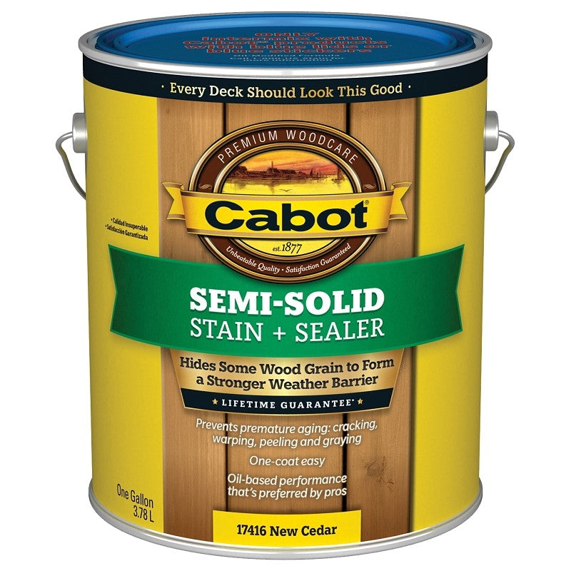 Cabot 140.0017416.007 Deck and Siding Stain, New Cedar, Liquid, 1 gal (Pack of 4)