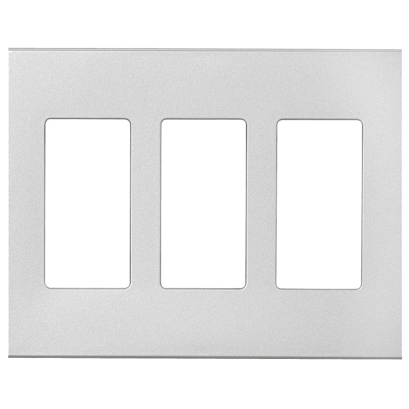 Eaton Cooper Wiring PJS PJS263SG-SP-L Wallplate, 4.87 in L, 6-3/4 in W, 3 -Gang, Polycarbonate, Silver Granite