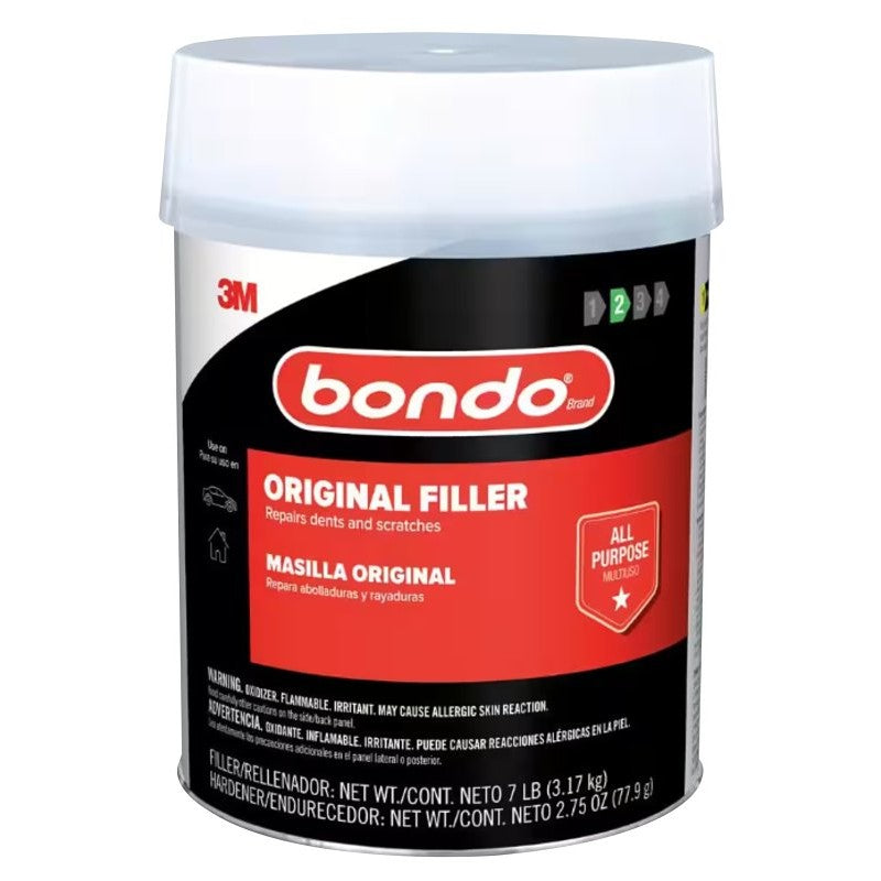 Bondo OR-GAL-ES Body Filler, Liquid, White, 7 lb