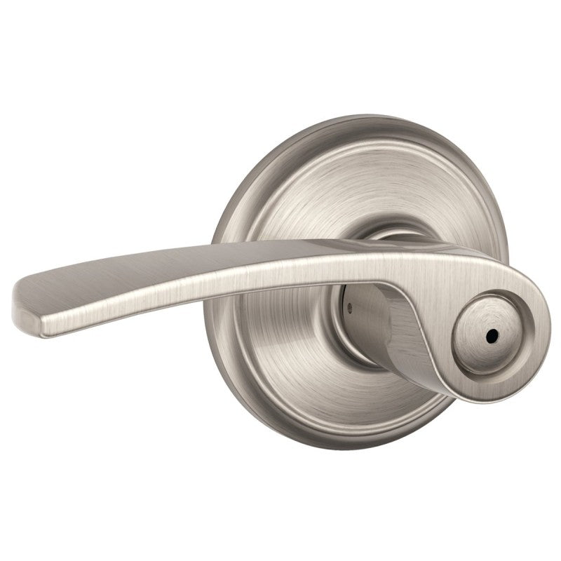 Schlage F Series F40VMER619 Privacy Lever, Mechanical Lock, Satin Nickel, 2.63 in L x 5.95 in W x 2.75 in H Dimensions