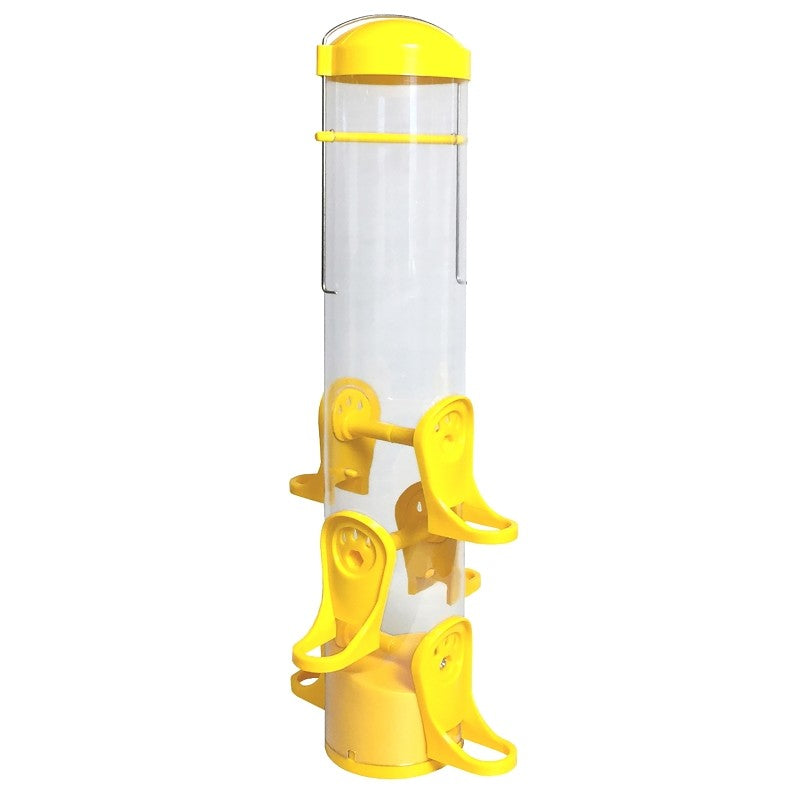 Stokes Select 38224 Thistle Bird Feeder, 15 in H, 1.1 qt, Plastic, Clear Yellow, Hanging Mounting