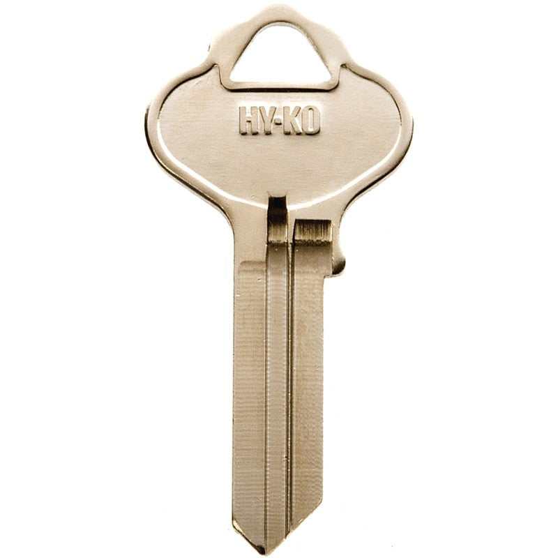 Hy-Ko 11010IN18 Key Blank, Brass, Nickel, For: ILCO Cabinet, House Locks and Padlocks, IN18 Key Number (Pack of 10)