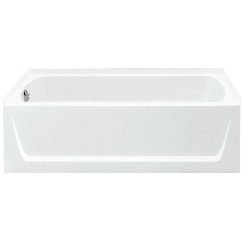 Sterling Ensemble 71121110-0 Series Bathtub, Left Drain Location, 55 gal Capacity, 60 in L, 32 in W, 20 in H, White