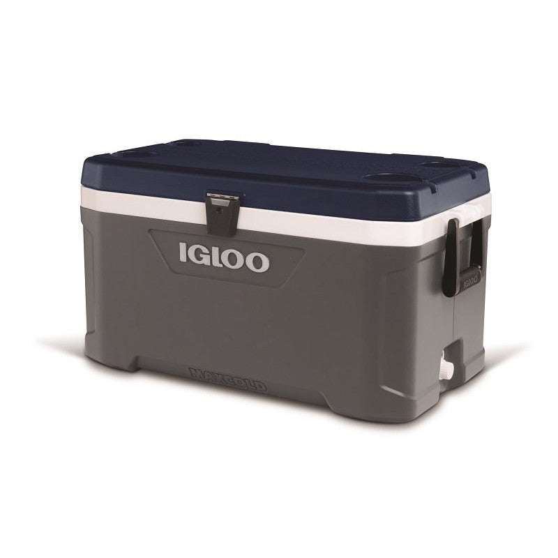 Igloo Maxcold Latitude Series 49972 Cooler, 70 qt Cooler, Polyurethane, Blue/Gray, 5 days Ice Retention