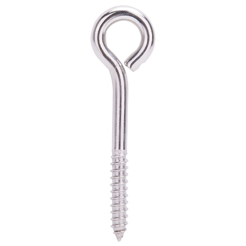 ProSource LR260 Lag Eye Bolt, 7.5 mm Thread, Screw Thread, 1-1/2 in L Thread, 1 in Dia Eye, 294 lb Working Load, Zinc (Pack of 10)