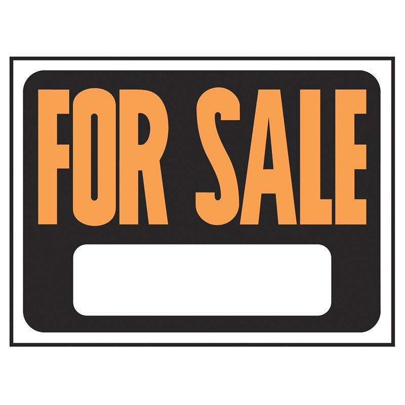 Hy-Ko Hy-Glo Series 3006 Identification Sign, 8-1/2 x 12 in Dimensions, FOR SALE, YEAR, MODEL, PHONE, Black Background (Pack of 10)