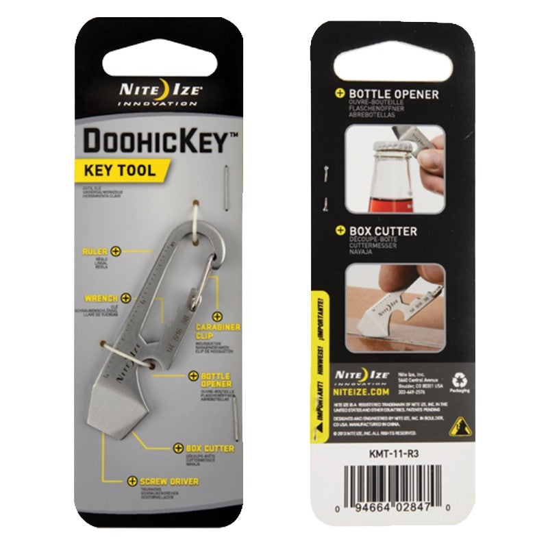 Nite Ize KMT-11-R3 Key Tool, 2.6 in Ring, Stainless Steel Case