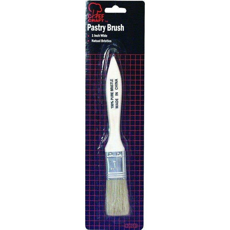 Chef Craft 20393 Pastry Brush, Wood, Natural Bristle