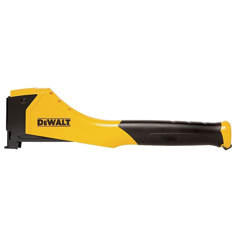 DEWALT DWHTHT450 Hammer Tacker, 150 Magazine, 27/64 in W Crown, 1/2 to 9/16 in L Leg, Black/Orange