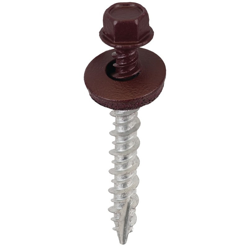 Acorn International SW-MW15BG250 Screw, #9 Thread, High-Low, Twin Lead Thread, Hex Drive, Self-Tapping, Burgundy