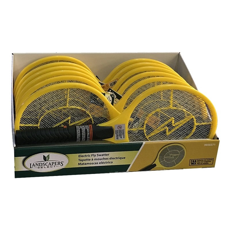 Landscapers Select DM-A009 Electric Swatter Fly, 8-1/2 in L Mesh, 7-1/2 in W Mesh, Metal Mesh, Plastic Handle (Pack of 12)