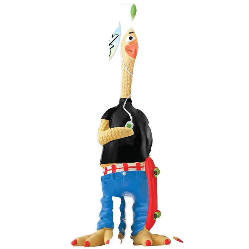 Ruffin'It 80535 Dog Toy, S, Tony Mohawk Chicken, Rubber