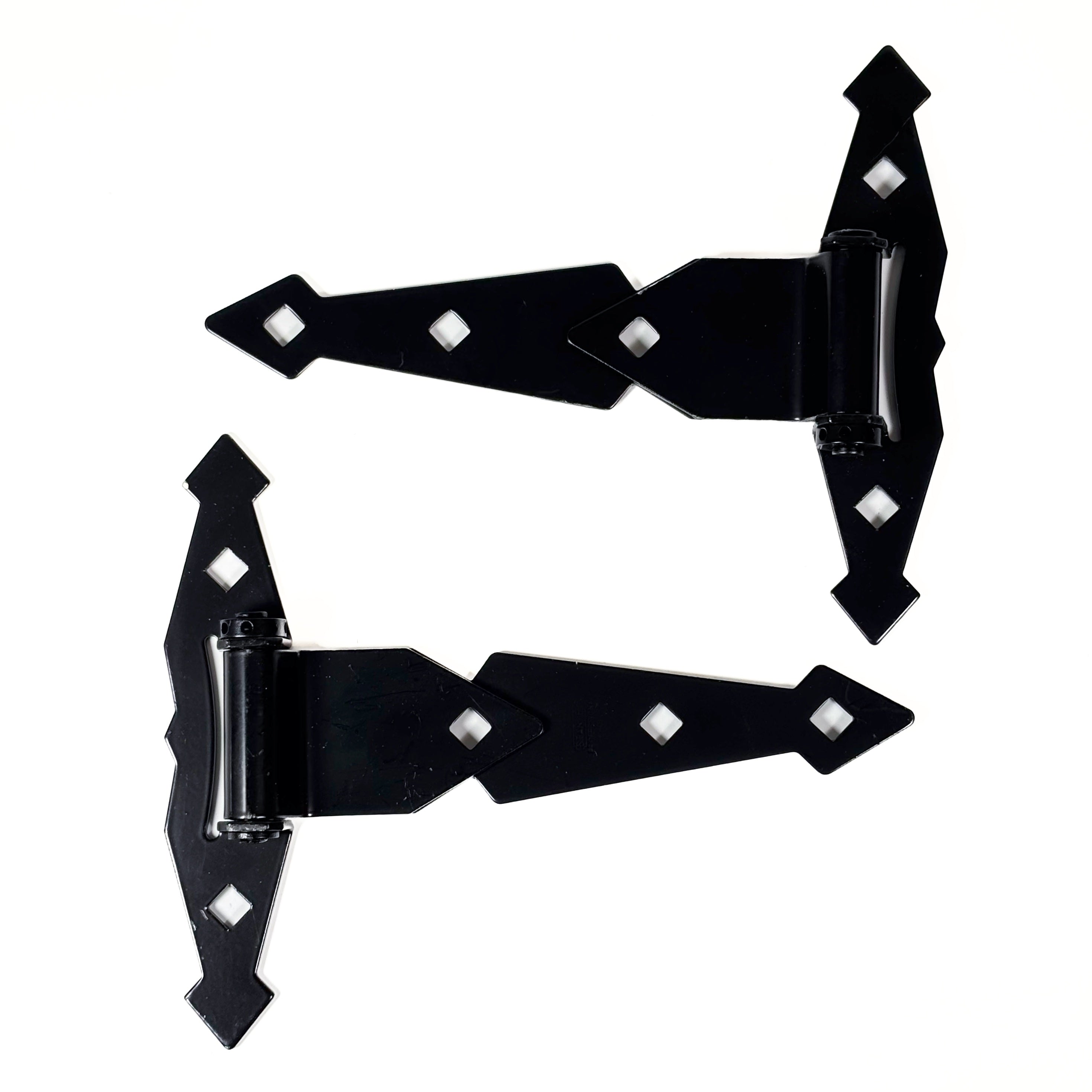 Heavy Duty Self Closing Spring T-Hinges 8 Inch Black (POS)