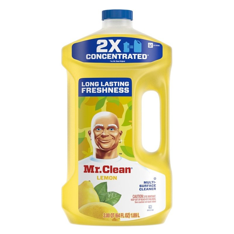 Mr Clean 11290 All-Purpose Cleaner, 64 oz Bottle, Liquid, Lemon, Clear