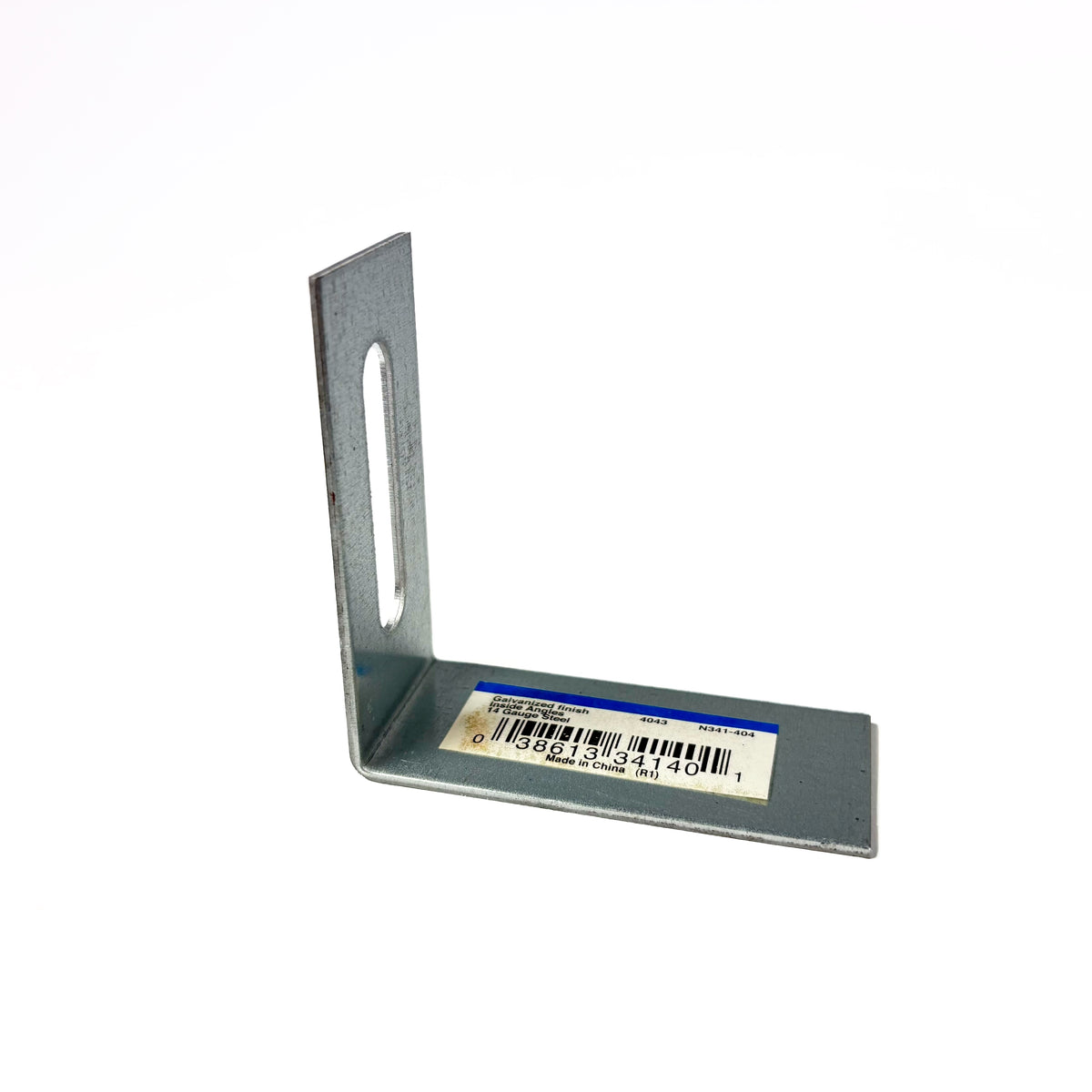 Inside Slotted Angle 2-7/8 By 1-1/4 Inch 14 Gauge 5/64 Inch Galvanized Steel