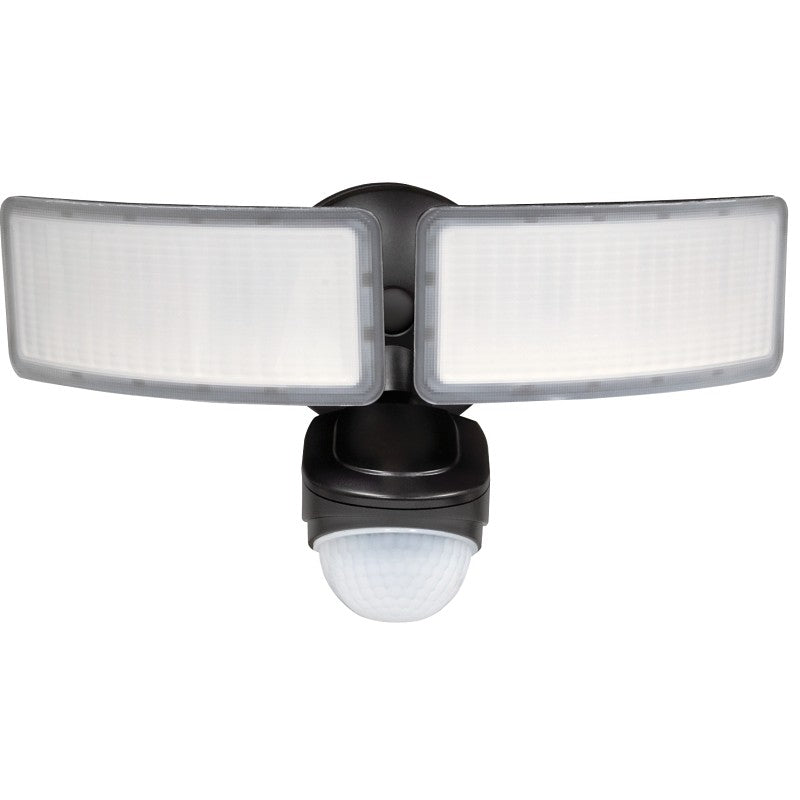 PowerZone O-OV-2200M-PB Security Light, 110/240 V, 24 W, 2-Lamp, LED Lamp, Daylight Light, 2400 Lumens