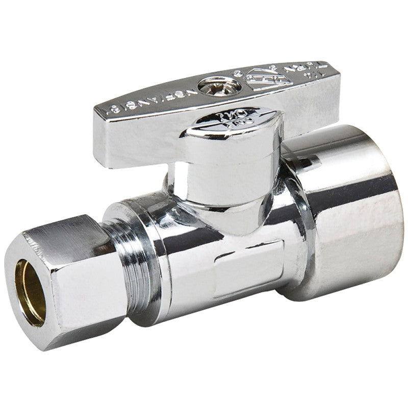 Southland 191-232HC Supply Line Stop Valve, 3/8 x 1/2 in Connection, Compression x FIP, 125 psi Pressure, Brass Body