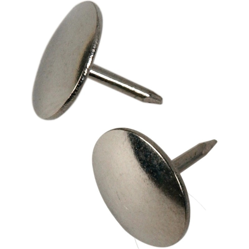 Hillman 122670 Thumb Tack, 15/64 in Shank, Steel, Nickel, Cap Head, Sharp Point (Pack of 6)