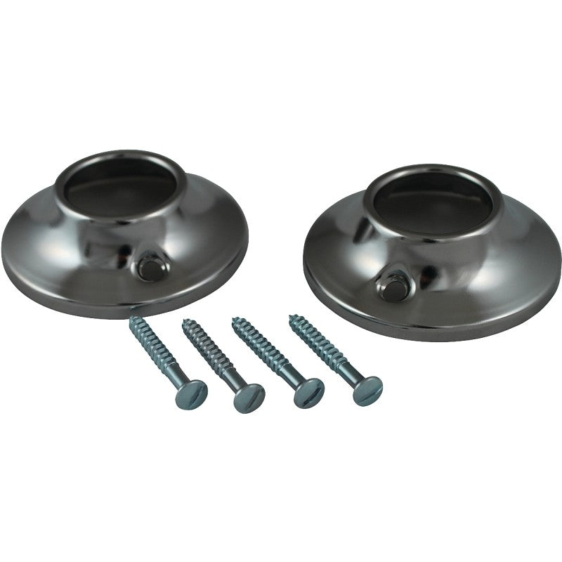 Plumb Pak PP825-21 Shower Rod Flange, Steel, Chrome