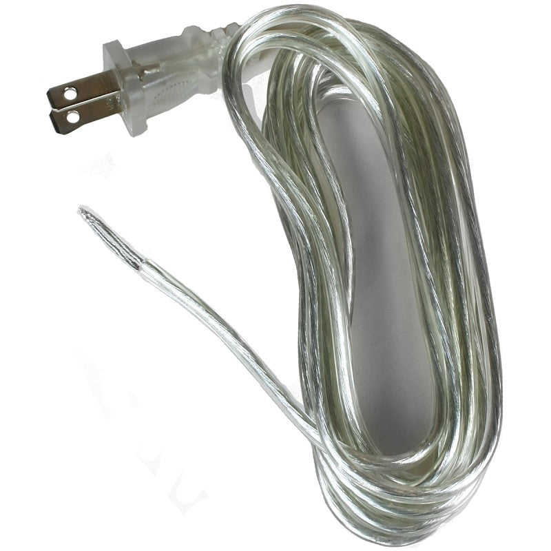 Jandorf 60133 Lamp Cord with Polarized Plug, Silver Sheath