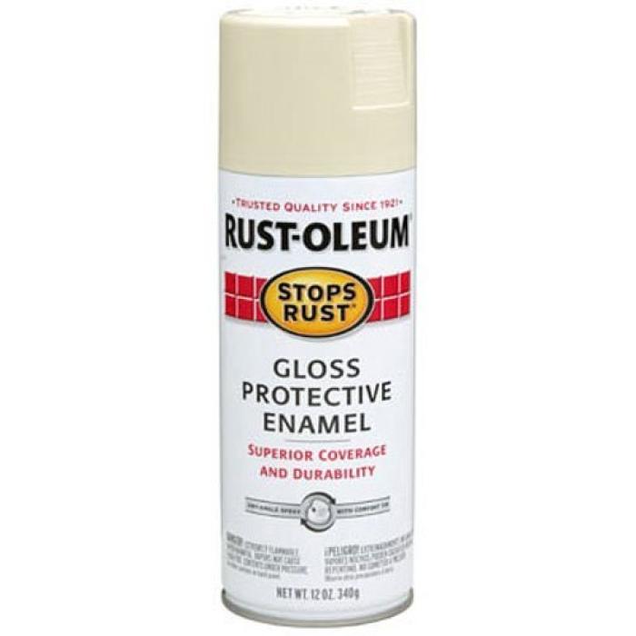 Rust-Oleum 7770830 Rust Preventative Spray Paint, Gloss, Almond, 12 oz, Can