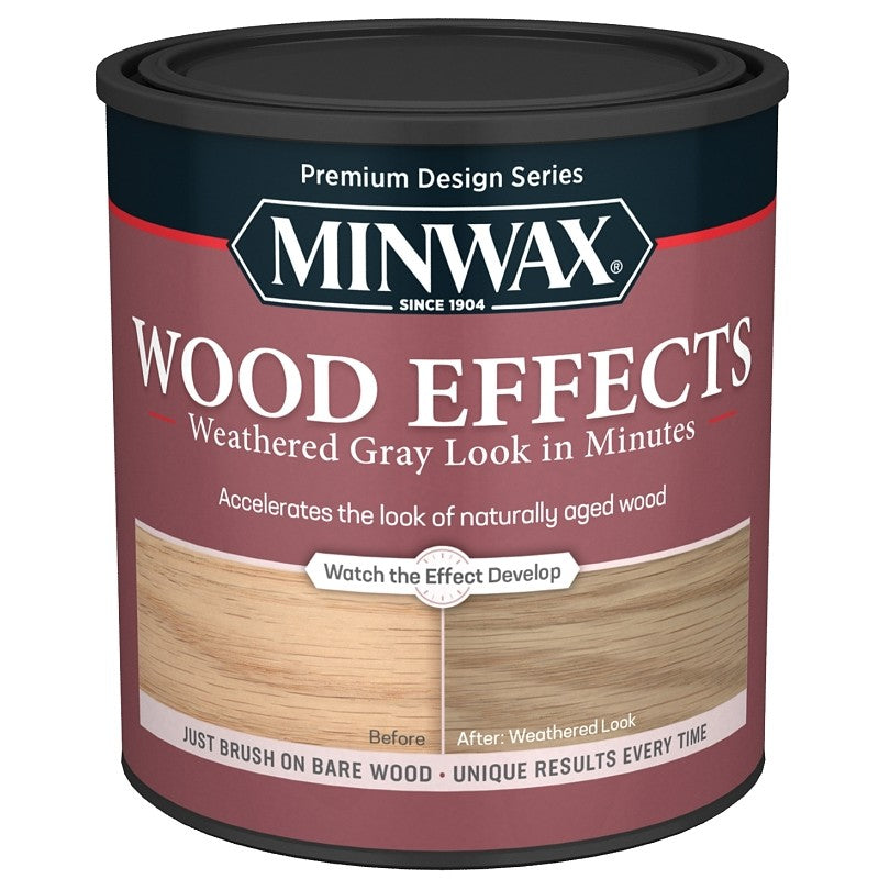 Minwax 402140000 Weathered Stain, Weathered Gray, Liquid, 1 qt