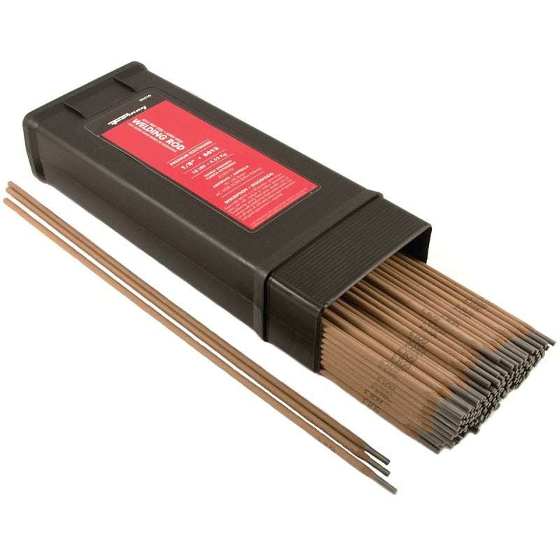 Forney 30410 Stick Electrode, 83000 psi Tensile Strength, Applicable Materials: Mild Steel, 1/8 in Dia, General-Purpose