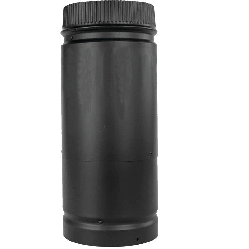 Selkirk DSP6AL-1/266086 Stove Pipe, 6 in ID x 6-1/2 in OD Dia, 12 to 18 in L, Aluminized Steel/Stainless Steel, Black