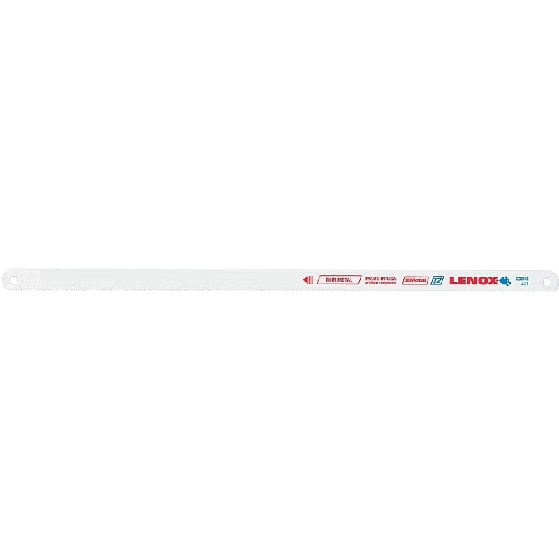 Lenox 20156S232HE Hacksaw Blade, Tuff Teeth, Bi-Metal, 1/2 in W, 12 in L, 32 TPI, Steel Cutting Edge