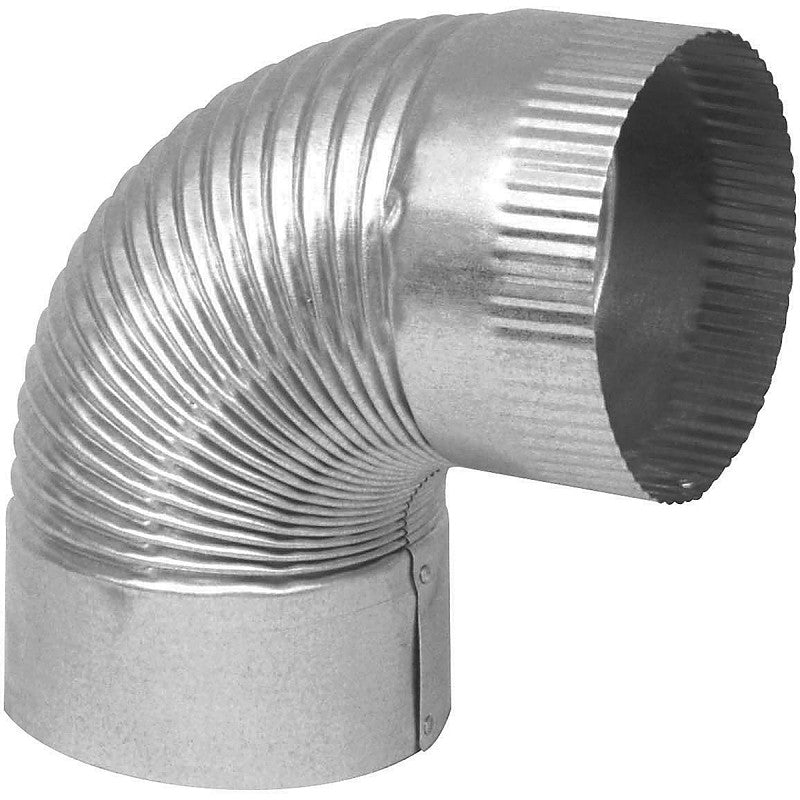 Imperial GV0329 Corrugated Elbow, 8 in Connection, 28 Gauge, Galvanized (Pack of 4)