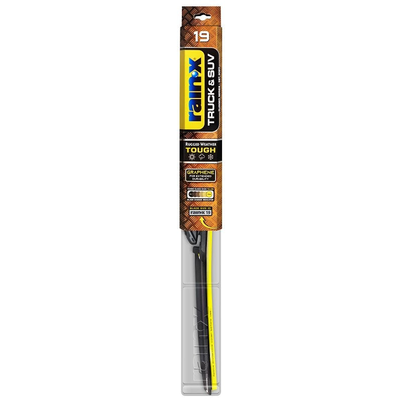 Rain-X Truck & SUV 870219 Wiper Blade, Beam Blade, 19 in L Blade, Synthetic Rubber