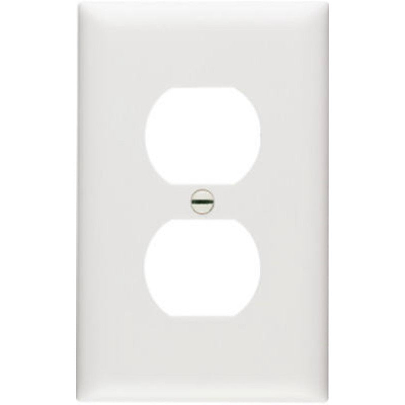 Pass & Seymour TradeMaster TP Series TP8WCC100 Receptacle Wallplate, 4.687 in L, 2.937 in W, Standard, White Color