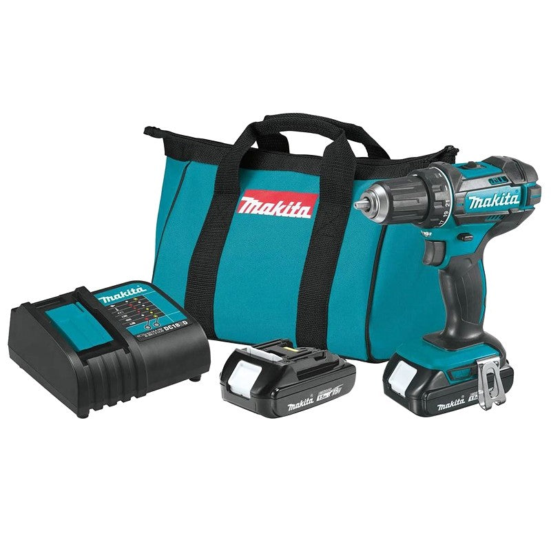 Makita LXT XFD10SY Driver Drill Kit, Battery Included, 18 V, 1.5 Ah, 1/2 in Chuck, Ratcheting Chuck