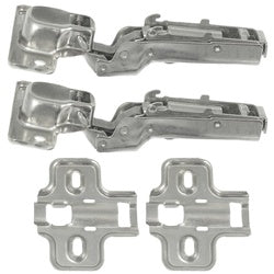 Laurey 10201 Aero Hinge, 110 deg Hinge Opening, 1/2 in Overlay, Self-Closing Close, Chrome