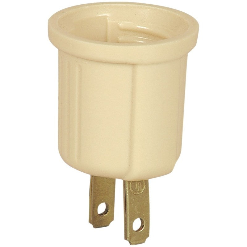 Eaton Wiring Devices BP738V Lamp Holder Adapter, 660 W, 2-Outlet, Thermoplastic, Ivory (Pack of 5)